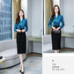 V-neck Dress Female Temperament Fake Two-piece Waist-reducing Age Thin Stitching Package Hip Skirt