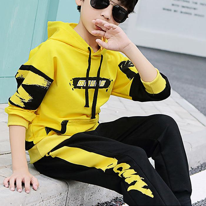 Spring Autumn Kids Clothes Boys Clothing Set Sports Suit Boys Hooded Jacket and Pants