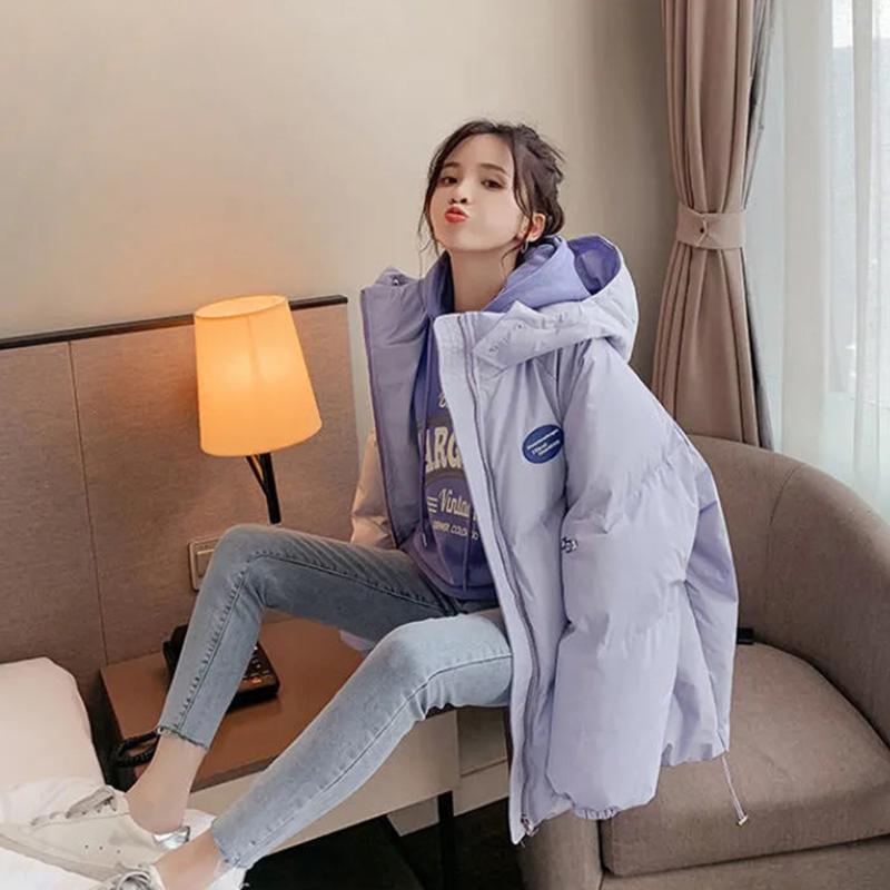 Down Padded Jacket Women's Padded Jacket Winter Student Loose Padded Jacket Bread Coat Thickened Windproof Jacket Warm Coat
