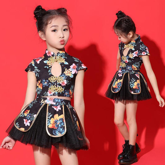 Children's Costumes Girls Chinese Style Catwalks Pettiskirt Children's Costumes Jazz Dance Suits