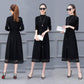 Knitted Long Lace Thick Sweater Dress Large Size Women Over Knee Loose Bottoming Knitwear