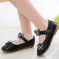 Girl's Soft Soled Butterflies Decoration Breathable Single Shoes Girls' Non Slip Solid Color Princess Shoes