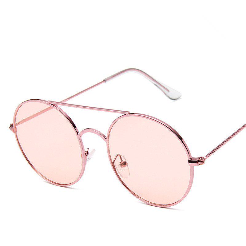 Vintage Round Sunglasses Men Women 2019 Fashion Metal Sun glasses Small Circle Sunglass Reflective M