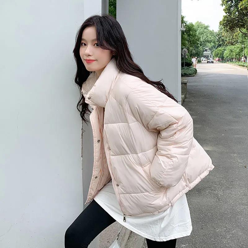 Short Padded Jacket Women's Pearlescent Korean Loose Padded Jacket Student Bread Coat Down Padded Winter Jacket
