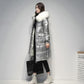 Women's Down Padded Jacket Long Over The Knee Winter Thickening Korean Loose Shiny Cotton Warm Jacket