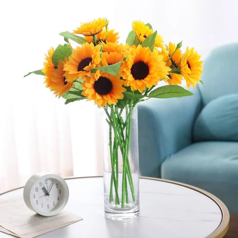 Sunflower Simulation Flower Sunflower Hand Bouquet Fake Flower Bouquet Picnic Photo Props Decorations Home Decoration