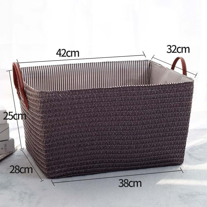 Household Woven Basket Large Size Dirty Clothes Storage Basket Toy Snack Storage Box