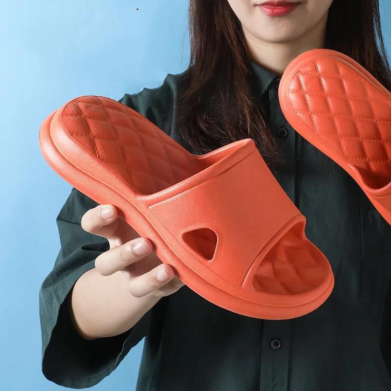 Summer Couples Home Indoor Deodorant Slippers Household Thick-soled Non-slip Sandals and Slippers