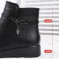 Women's Boots Winter Cotton Shoes Plus Velvet Anti-skid Warm Snow Boots Leather Shoes Waterproof Short Boots Women