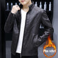 Mens Leather Jackets Fall Winter Coat Men Coats Biker Motorcycle Male Classic Jacket Plus Size 4XL