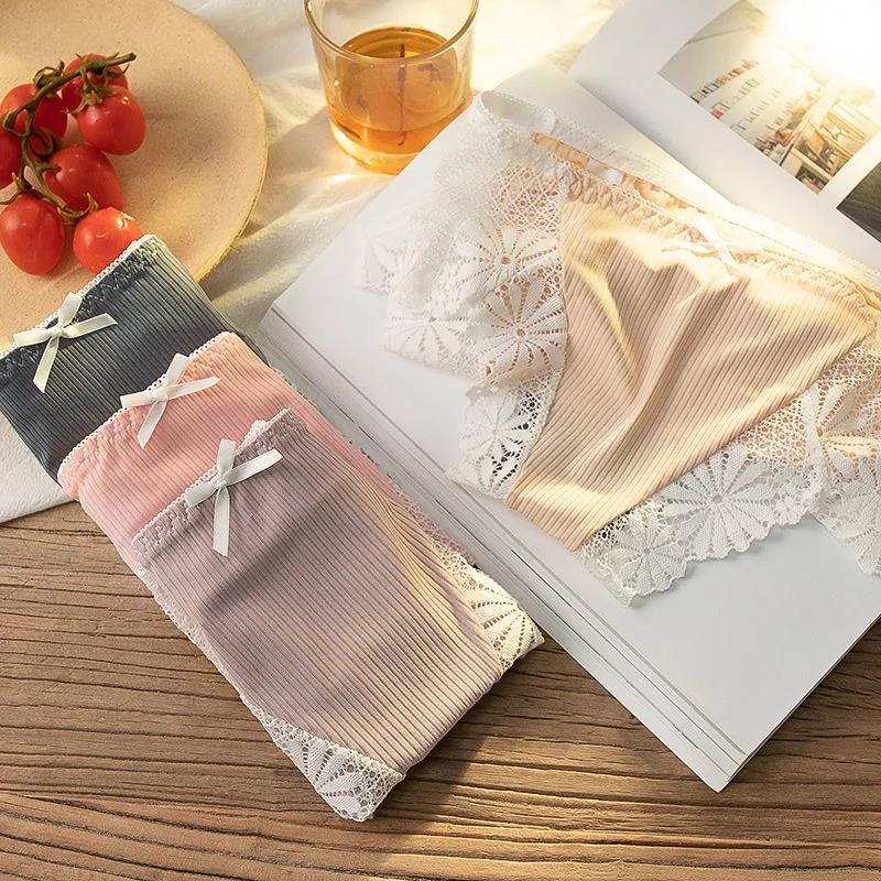 100kg Fat Mm High Waist Sexy Lace Underwear 2-piece Large Size Ice Silk Lingerie Thin Antibacterial Graphene Crotch Underwear
