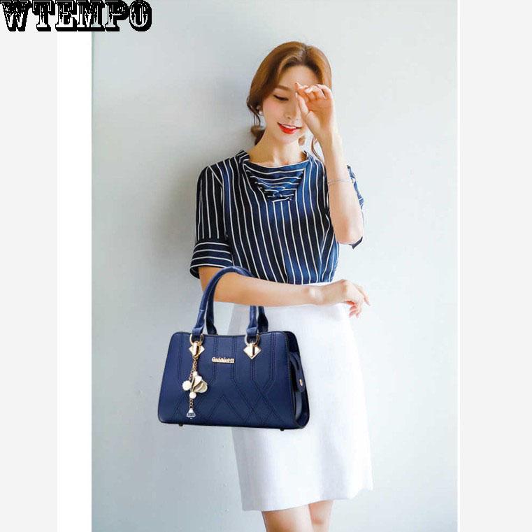 Fashion casual wild handbag shoulder bag handbag leather texture package lady
