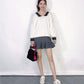 Autumn and Winter V-neck Sweater Female Students Loose and Versatile Color Contrast Pullover Sweater Coat Women