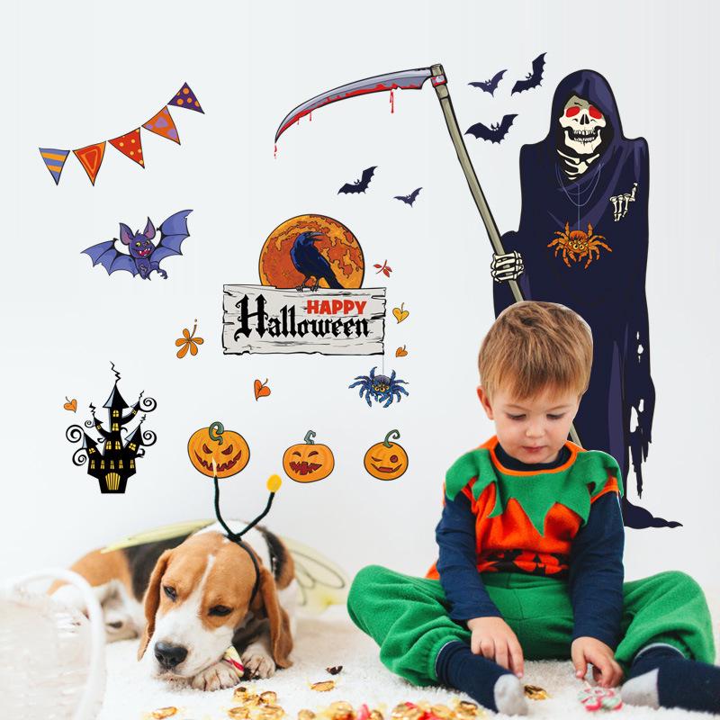 Death God Halloween bedroom living room window bar doors windows other decorative wall stickers