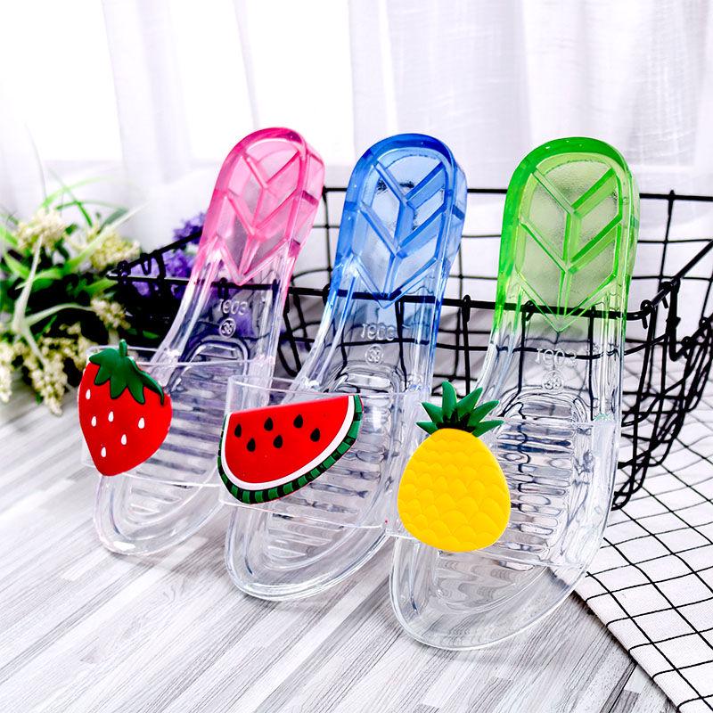 Summer New Student Jelly Transparent Flip Flops Fruit Strawberry Toe Beach