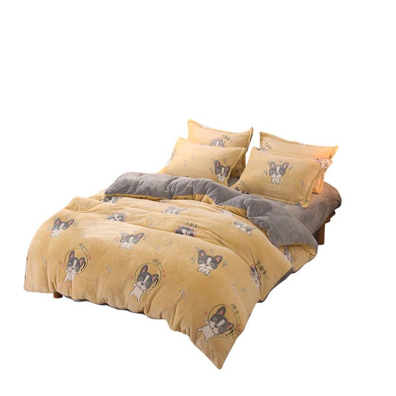 4pcs Bed Cover Set Cartoon Duvet Cover Bed Sheets And Pillowcases Comforter Bedding Set