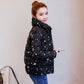 Women's Winter Short Padded Coat Autumn and Winter Thickening All-match Printed Padded Coat Warm Parka Jacket