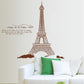 English Wall Stickers Black Eiffel Tower Living Room Bedroom Background Decorative Wall Stickers