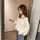Autumn and winter sweater women loose wild hooded lazy wind wearing a sweater coat clothes