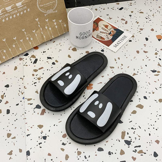 Cute Puppy Slippers Four Seasons Casual Flat Shoes Indoor Non-slip Cotton Shoes Soft Shoes
