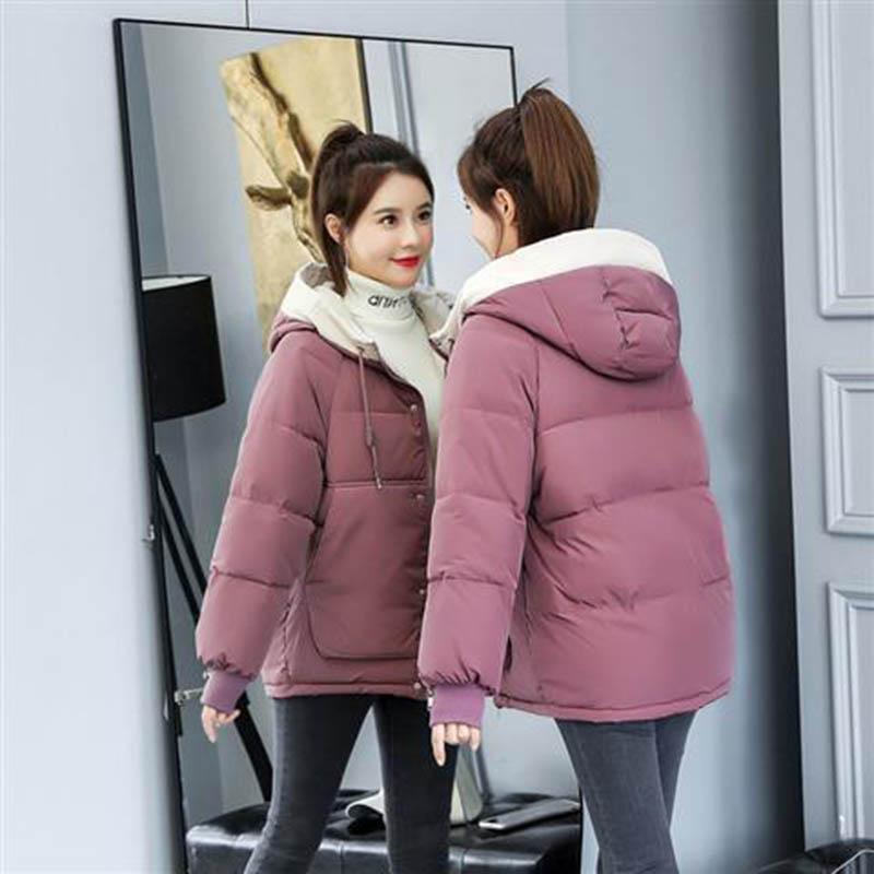 Down Padded Jacket Female Winter Student Korean Version of Bread Jacket Short Padded Jacket Loose Thick Padded Jacket