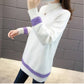 Half-high Neck Mink Velvet Sweater Mid-length Loose Padded Bottoming Shirt Fashion Simple Female Dress