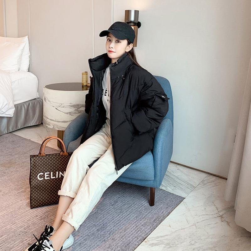 Women's Fashion Short Jacket Winter Thicken Loose Large Size Down Cotton Jacket Trend All-match Hooded Ladies Cotton Jacket