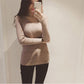 Core-spun Yarn Autumn and Winter Women's Blouse V-neck Knit Bottoming Shirt Slimming Long-sleeved Sweater Top