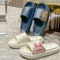 Cute Slippers Men Summer Cartoon Rabbit Home Couple Slippers Bathroom Non-slip Home Sandals Women Summer Outdoor Wear