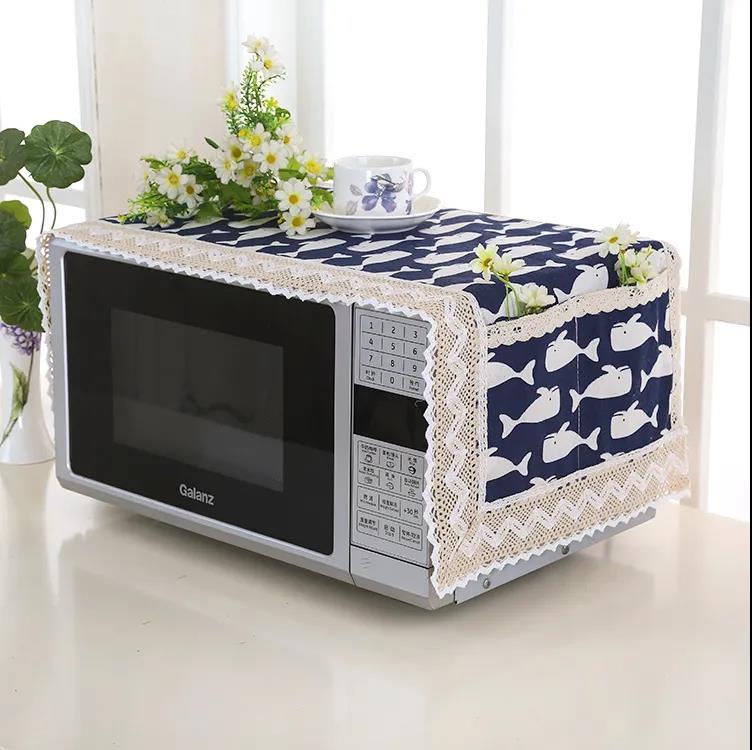 Microwave Dust Cover Household Breathable Dustproof Microwave Protective Cover Home Fabric