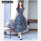 Dress Spring and Summer Large Size Waist Slimming Long Section Fashion Women's Printed Skirt