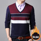 Sweater Men 2019 Pullover Sweater Male Fake Two Pieces Knitting Mens Sweaters Man Pullover Men