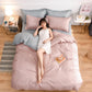 Thick Warm Pure Cotton Brushed Four-piece 100% Long-staple Cotton Student Dormitory Simple Bedding