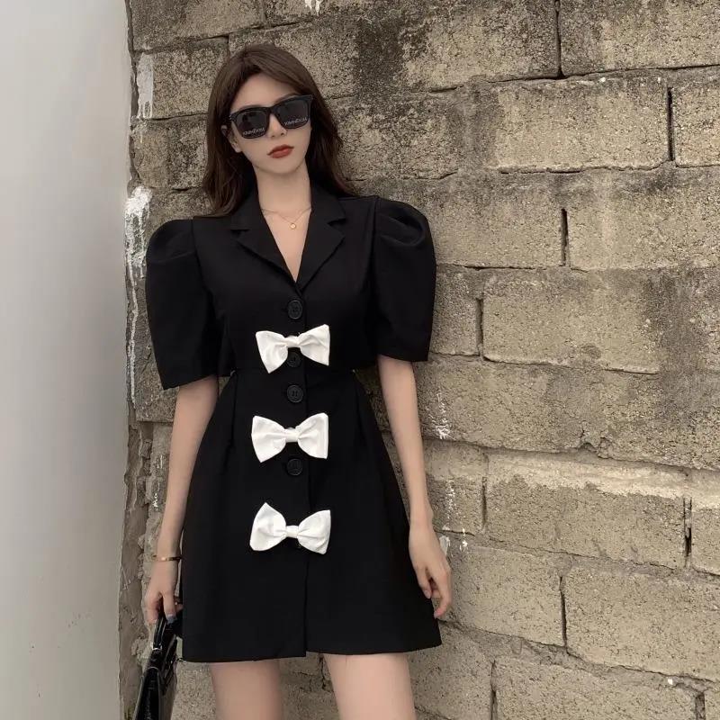 Bow Knot Waistless Suit Dress Women's New Temperament Fashion Waist-slung Royal Sister Style A-line Skirt Ladies Casual Suit Skirt