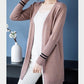 Spring and Autumn Knitted Cardigan Sweater Mid-length Loose Long-sleeved Jacket Fashion Thicker Women's Jacket