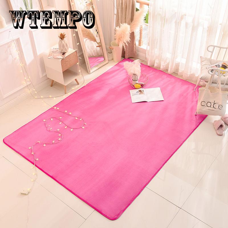 High-end Home Coral Velvet Carpet Bedroom Living Room Non-slip Blanket  Crawling Mat