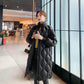 Women's Mid-length Cotton-padded Jacket with Stand-up Collar and Winter Shiny Face Over The Knee
