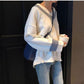 Autumn and Winter Loose Casual Sweater Fashion All-match Pullover Tops V-neck Short Women's Bottoming Shirt