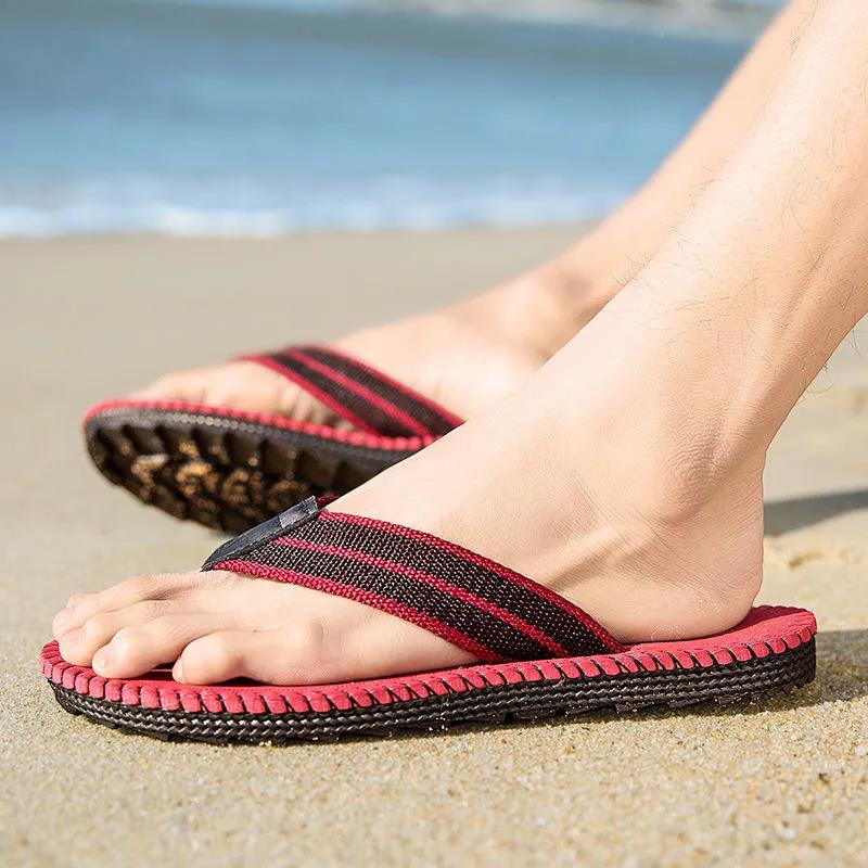 Flip-flops Men's Summer Sandals Non-slip Soft-soled Student Beach Shoes