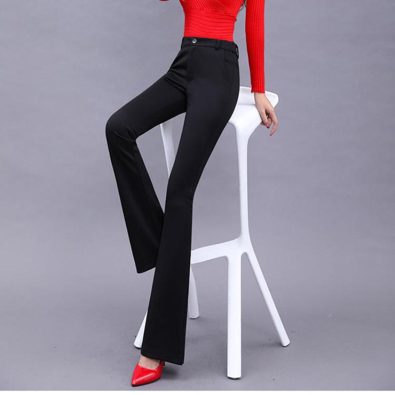 Casual Bootcut Pants Women's Spring and Summer High-waist Breathable Loose Wide-leg Thin Flared Pants