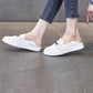 Spring and Autumn Loafers Women's Leather Soft Leather White Shoes Soft Sole Large Size Women's Shoes