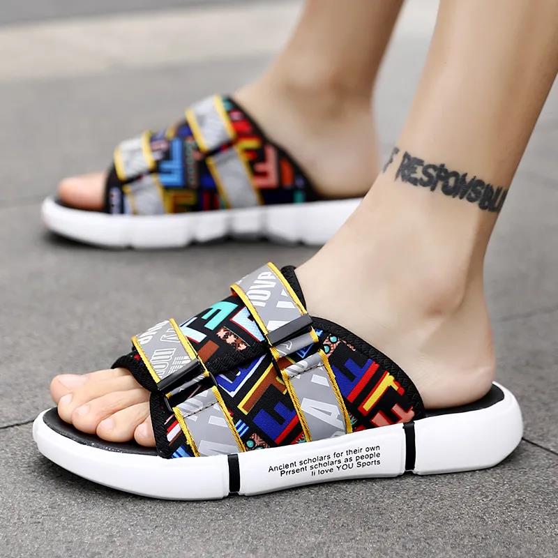 Summer Slippers Men's Trend Fashion Flip-flops Outer Wear Drag Non-slip Casual Sandals and Slippers Sandals