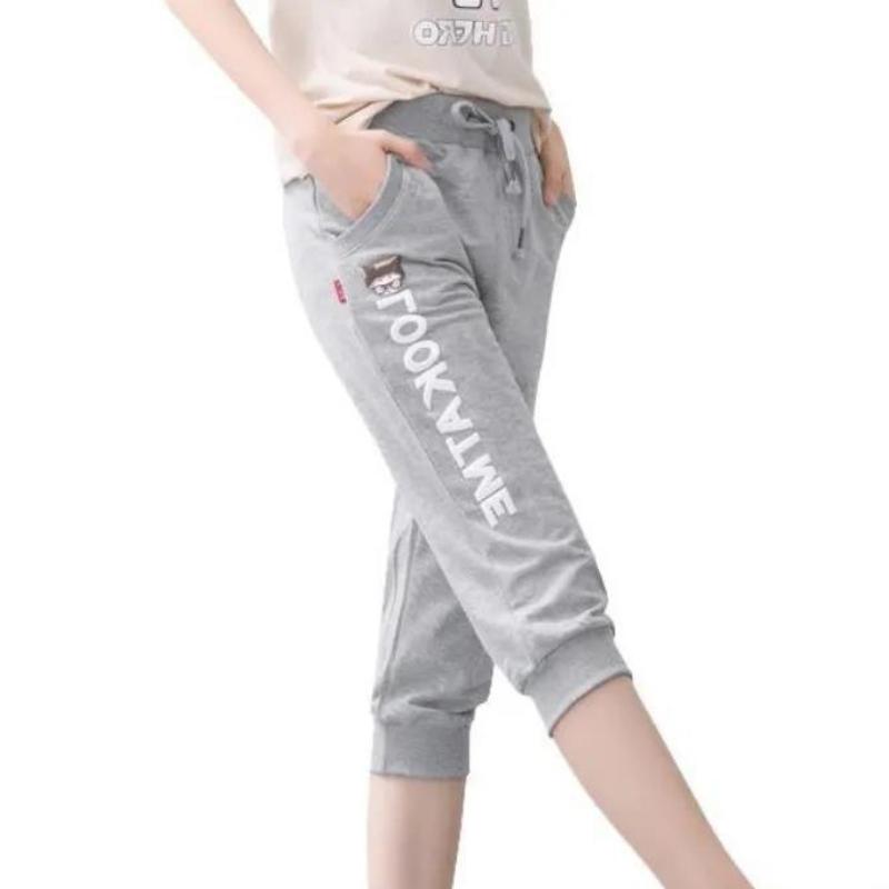 Sports Pants Cropped Pants Women's Summer Thin Loose Casual Shorts Harem Pants Cotton Sports Pants Running Pants Women