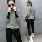 Black and white striped sweater women winter Turtleneck Pullovers long sleeve velvet thicken sweater