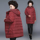 Mother Winter Down Down Padded Jacket Women's Mid-length Grandma Outfit Cotton-padded Jacket Middle-aged and Elderly Padded Jacket