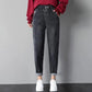 Women's Elastic Waist Harem Jeans Autumn and Winter Trousers High Waist Stretch Plus Size Loose Straight-leg Pants