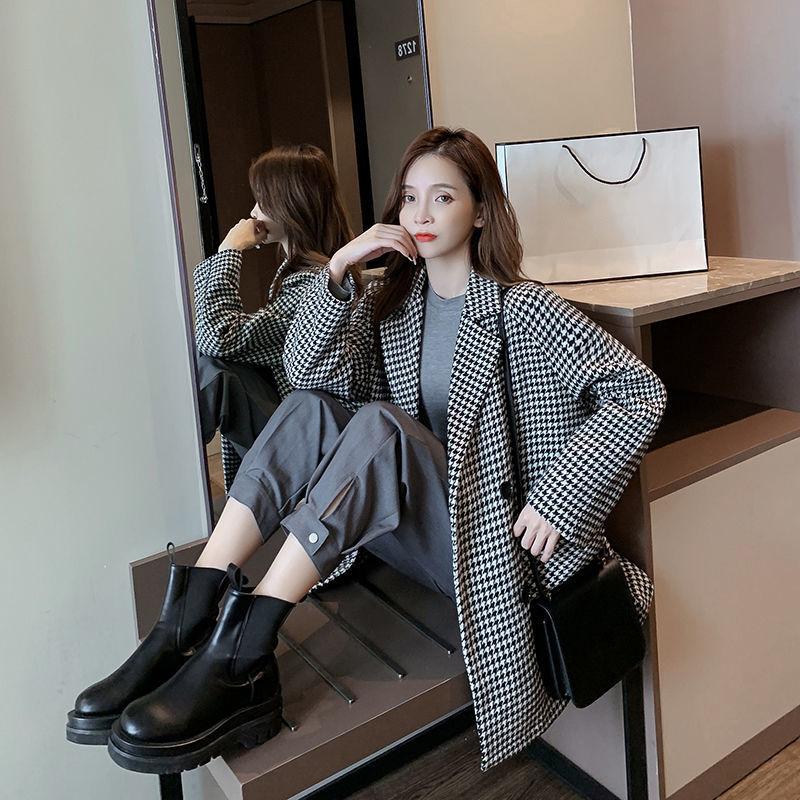Fashion Autumn Women Plaid Blazers  Jackets Work Office Lady Suit Slim  Business Female Blazer Coat Talever