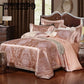 Luxury Satin Jacquard Queen King Bedding Set Bed cover Cotton Bedsheet Duvet Cover Bed set