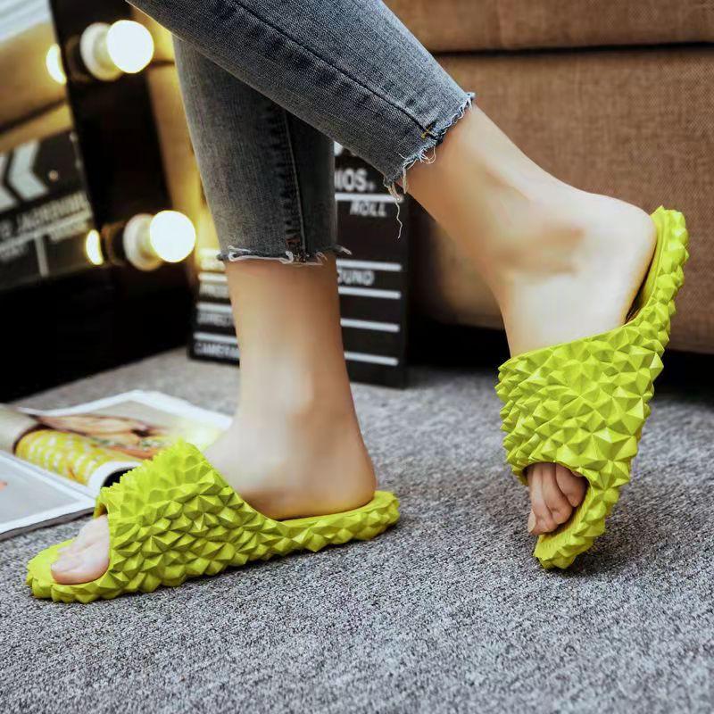 Unisex Durian Home Slippers Bathroom Shoes Summer Casual Shoes Women's Sandals and Slippers Beach Shoes Soft-soled Sandals and Slippers