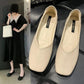 Women's Shoes All-match Soft Sole Shoes Peas Shoes Shallow Mouth Casual Shoes Loafers Women's Square Toe Flat Shoes
